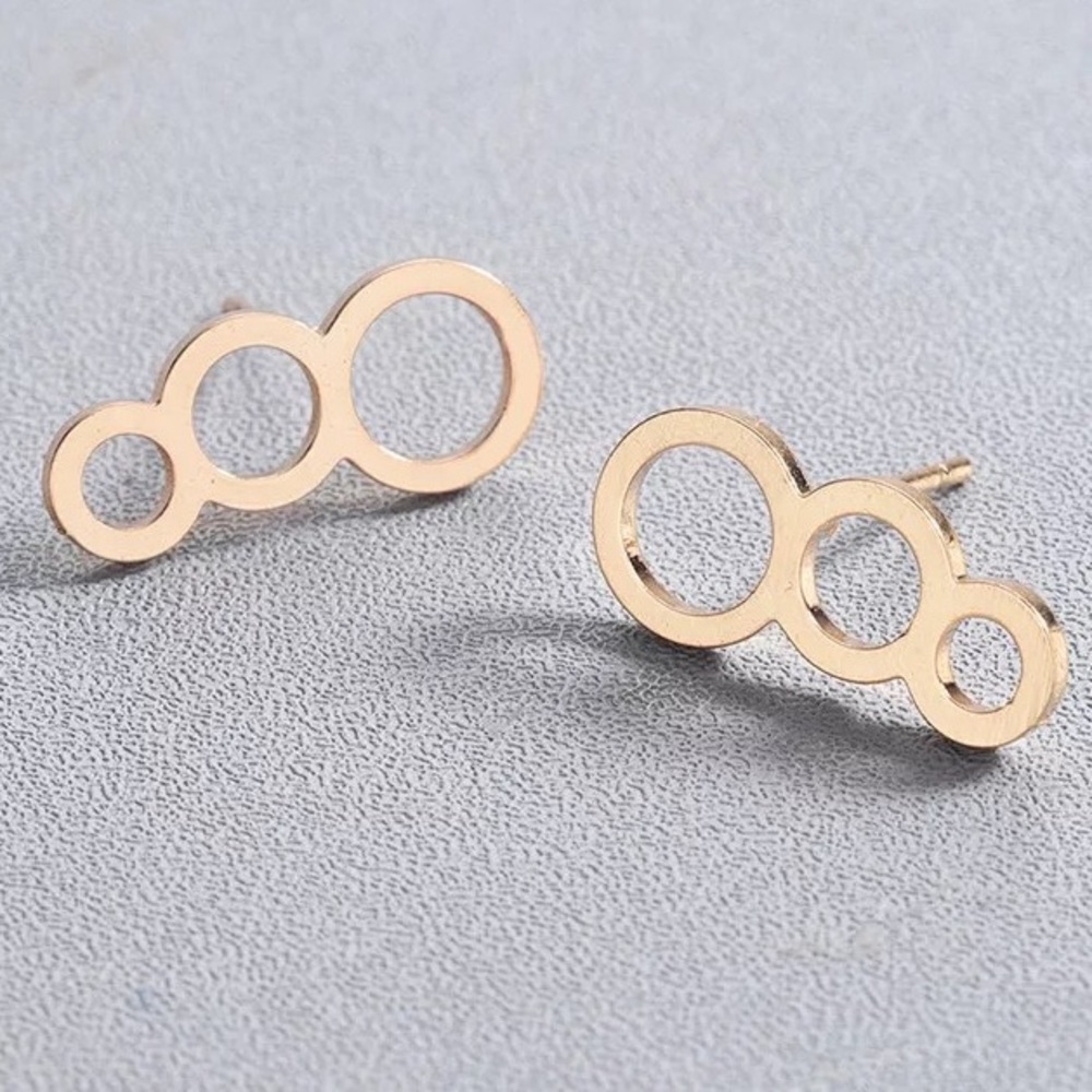 Lash Life Bar Earrings In Gold Platé - Picture 3 of 3